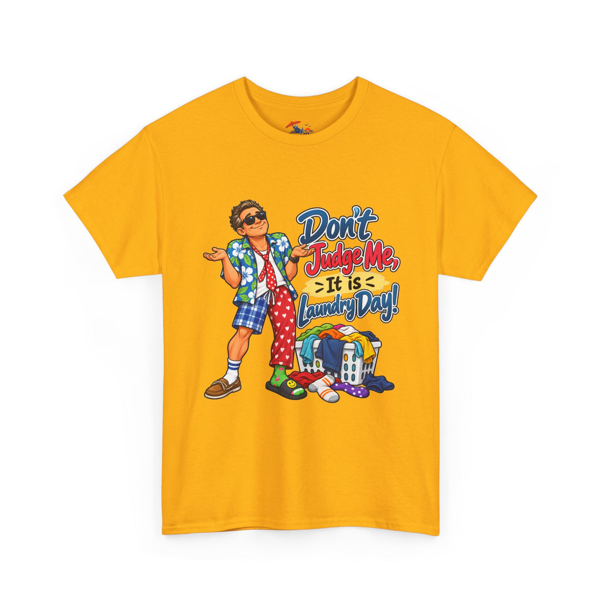 Laundry Day T‑Shirt — "Don't Judge Me, It’s Laundry Day!" Casual Graphic Tee