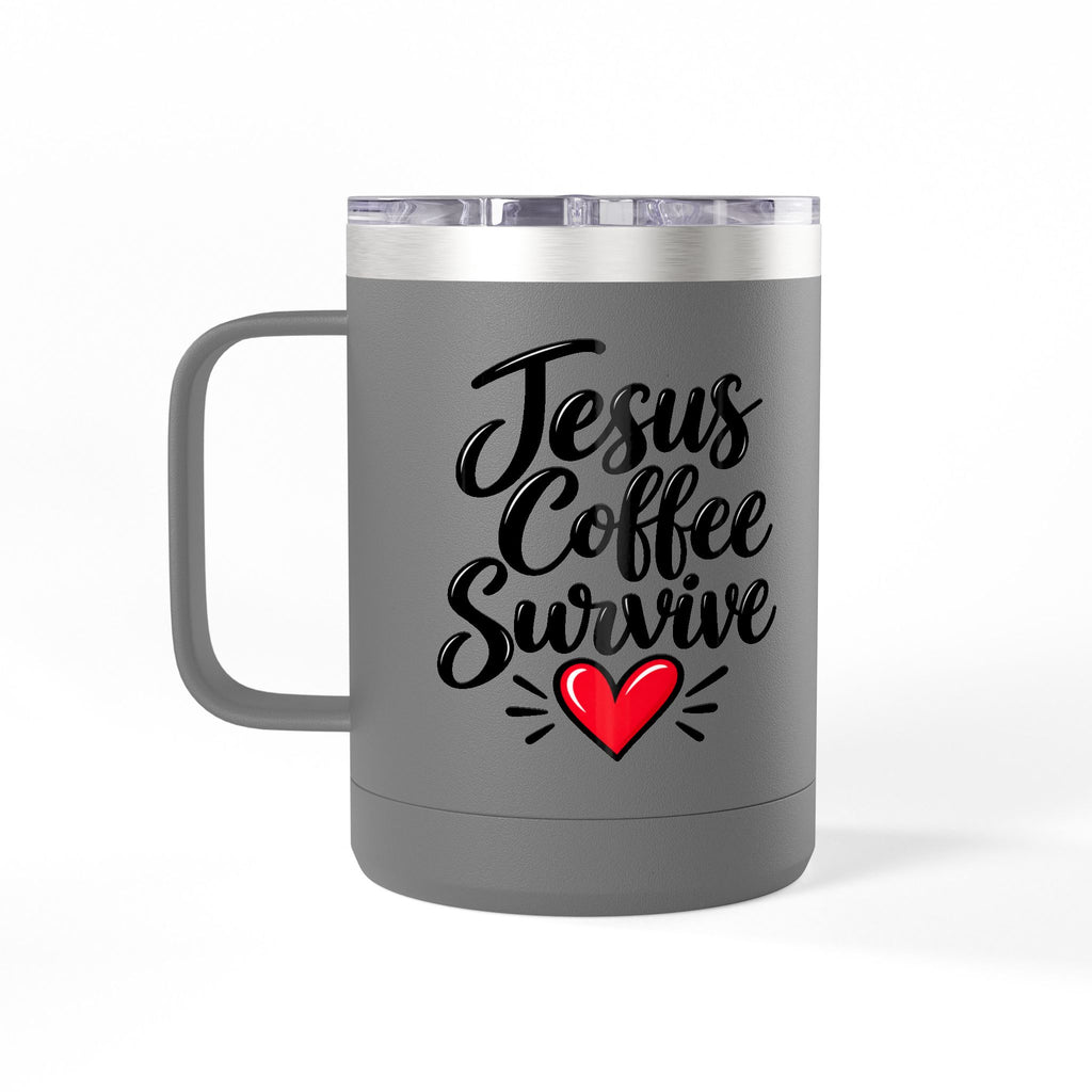 Coffee Tumbler – “I Go to Church… I Don’t Know Where the Little Demons Came From” Funny Mom Travel Mug, 15oz