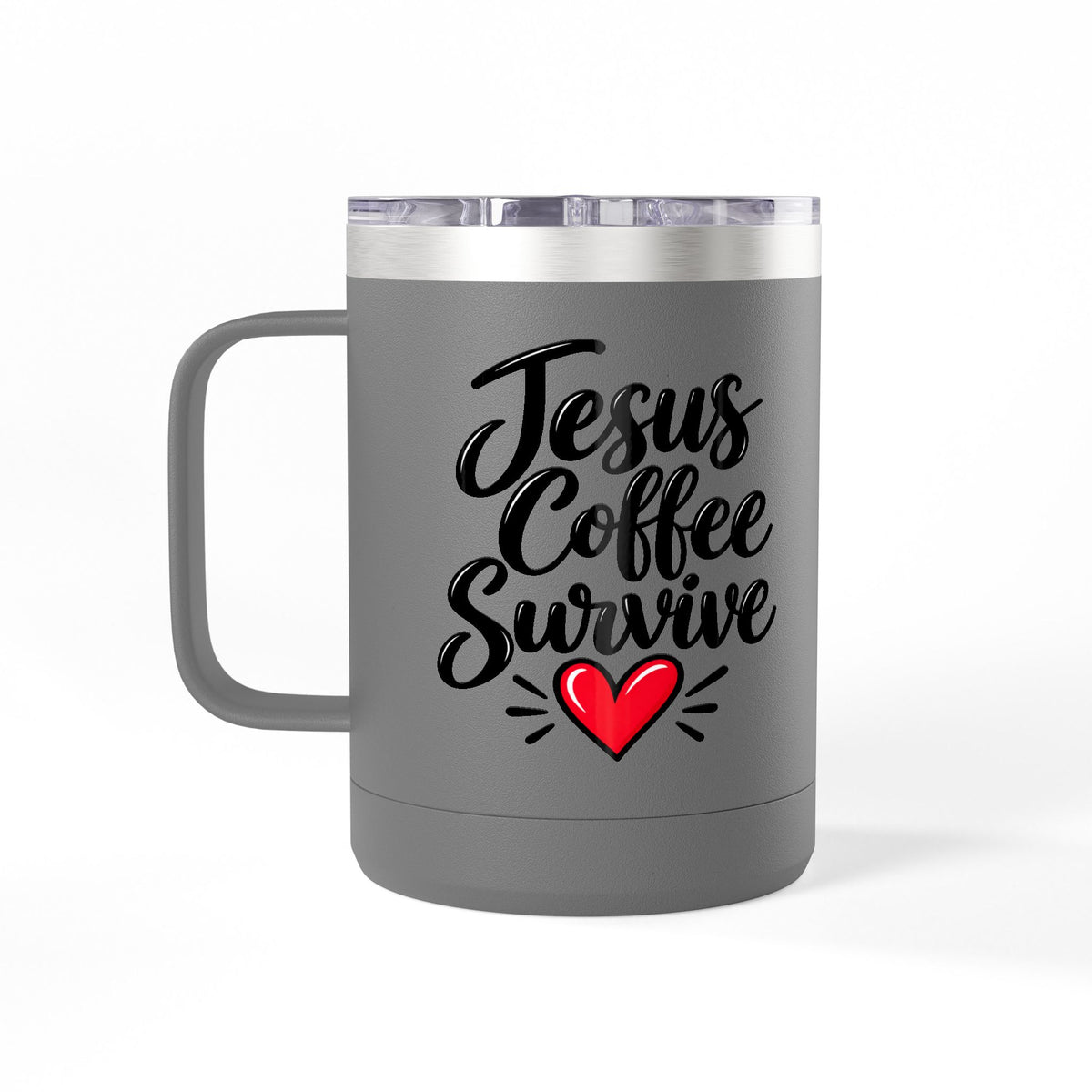 Coffee Tumbler – “I Go to Church… I Don’t Know Where the Little Demons Came From” Funny Mom Travel Mug, 15oz