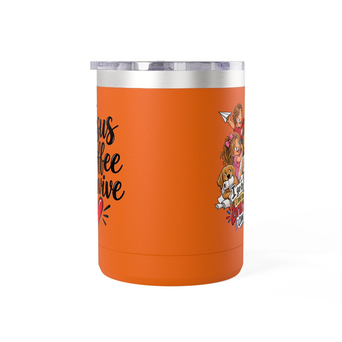 Coffee Tumbler – “I Go to Church… I Don’t Know Where the Little Demons Came From” Funny Mom Travel Mug, 15oz