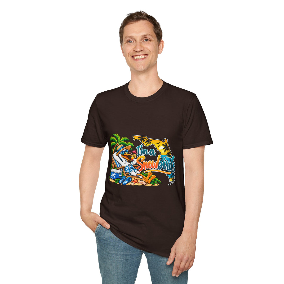 T-Shirt — 'I'm a Snowbird' Tropical Beach Graphic Tee