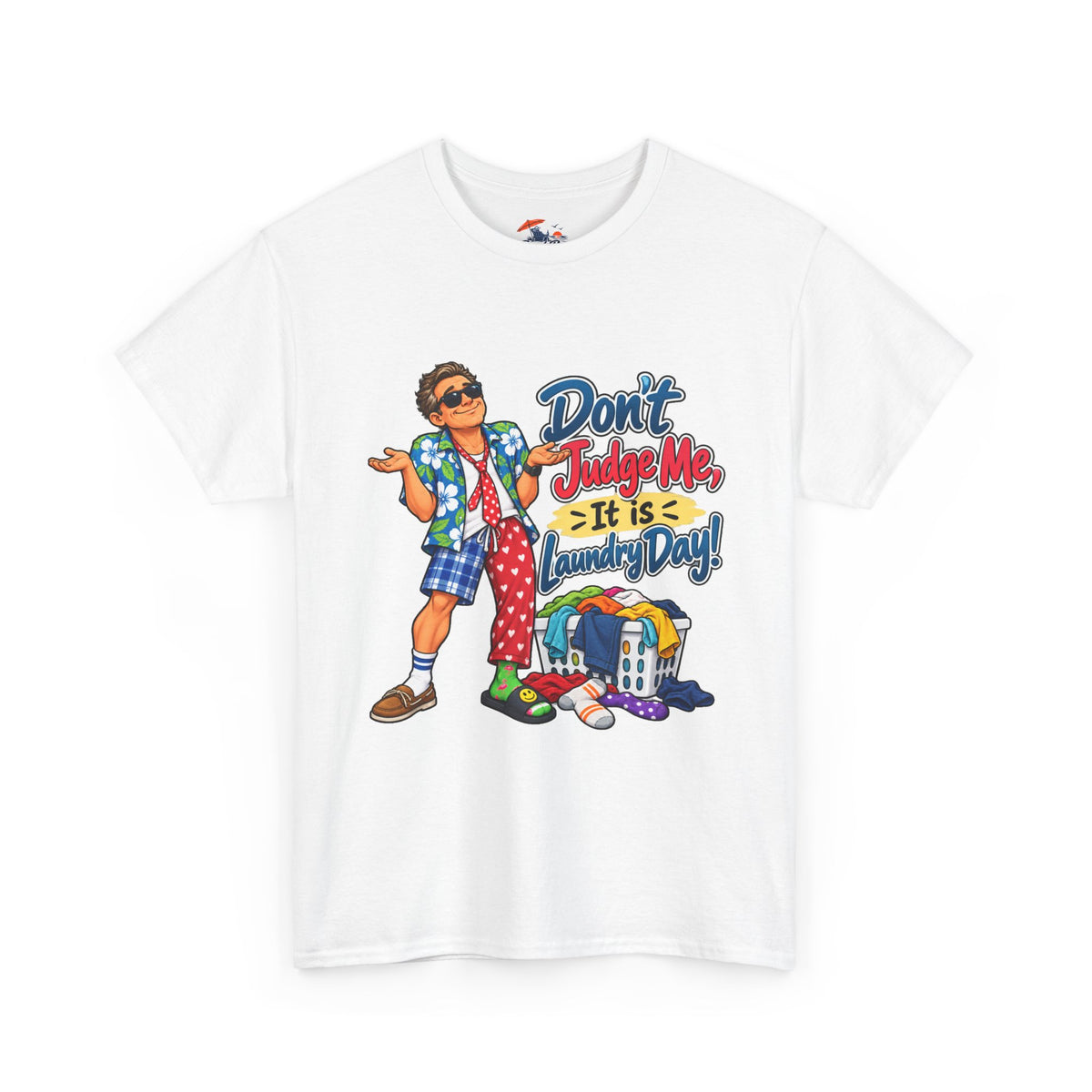 Laundry Day T‑Shirt — "Don't Judge Me, It’s Laundry Day!" Casual Graphic Tee