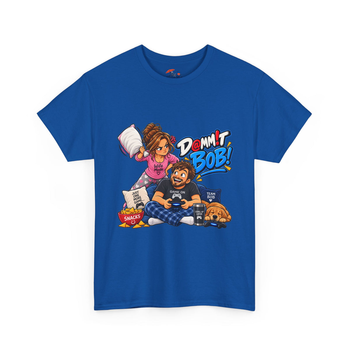 “Damn It Bob!” Couple Gaming Pillow Fight T-Shirt