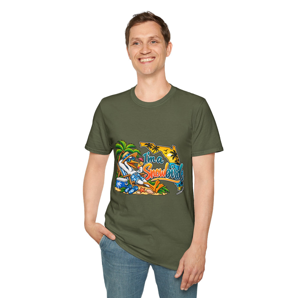 T-Shirt — 'I'm a Snowbird' Tropical Beach Graphic Tee
