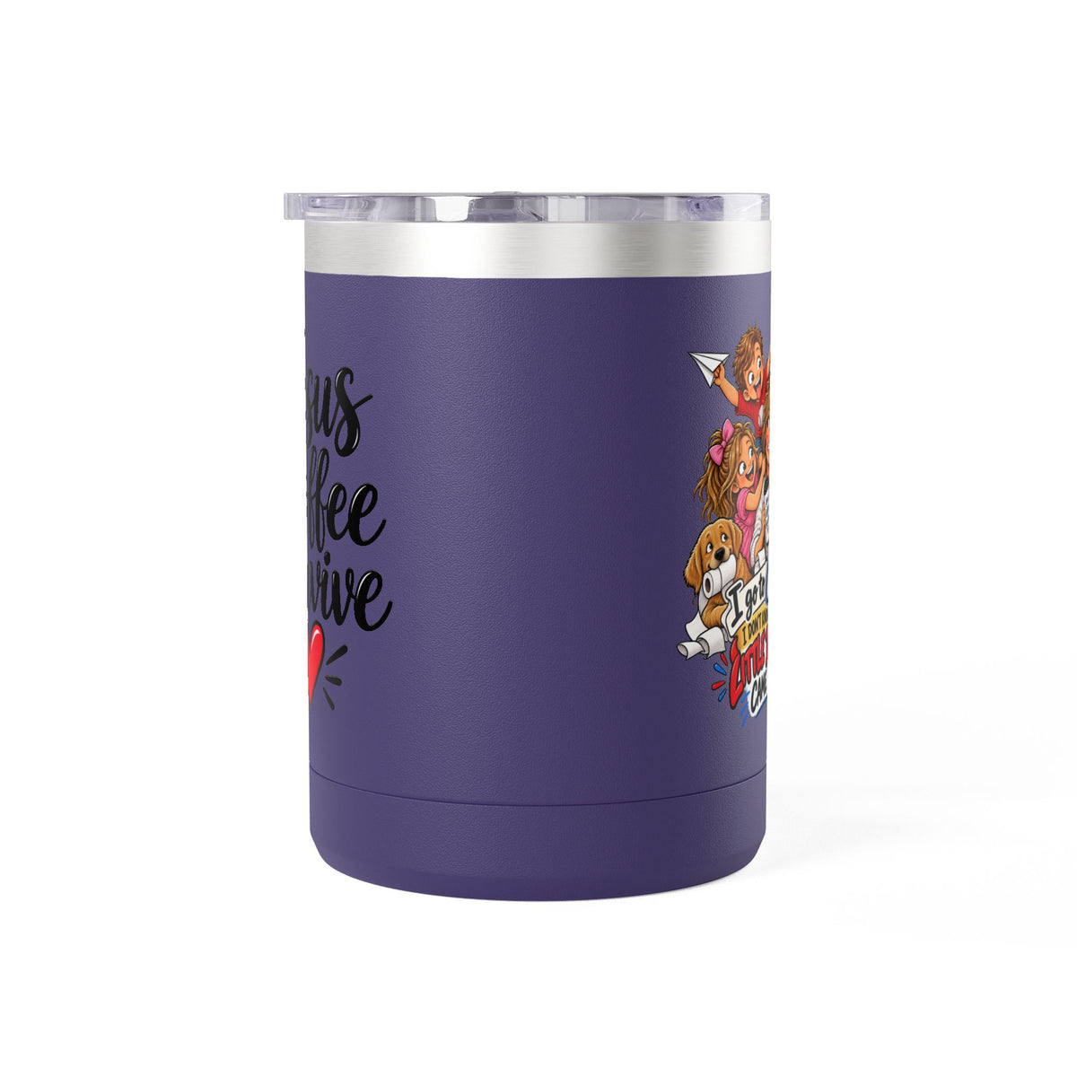 Coffee Tumbler – “I Go to Church… I Don’t Know Where the Little Demons Came From” Funny Mom Travel Mug, 15oz