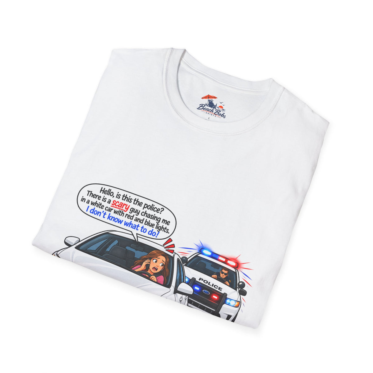 Funny Police Pull-Over Graphic Tee