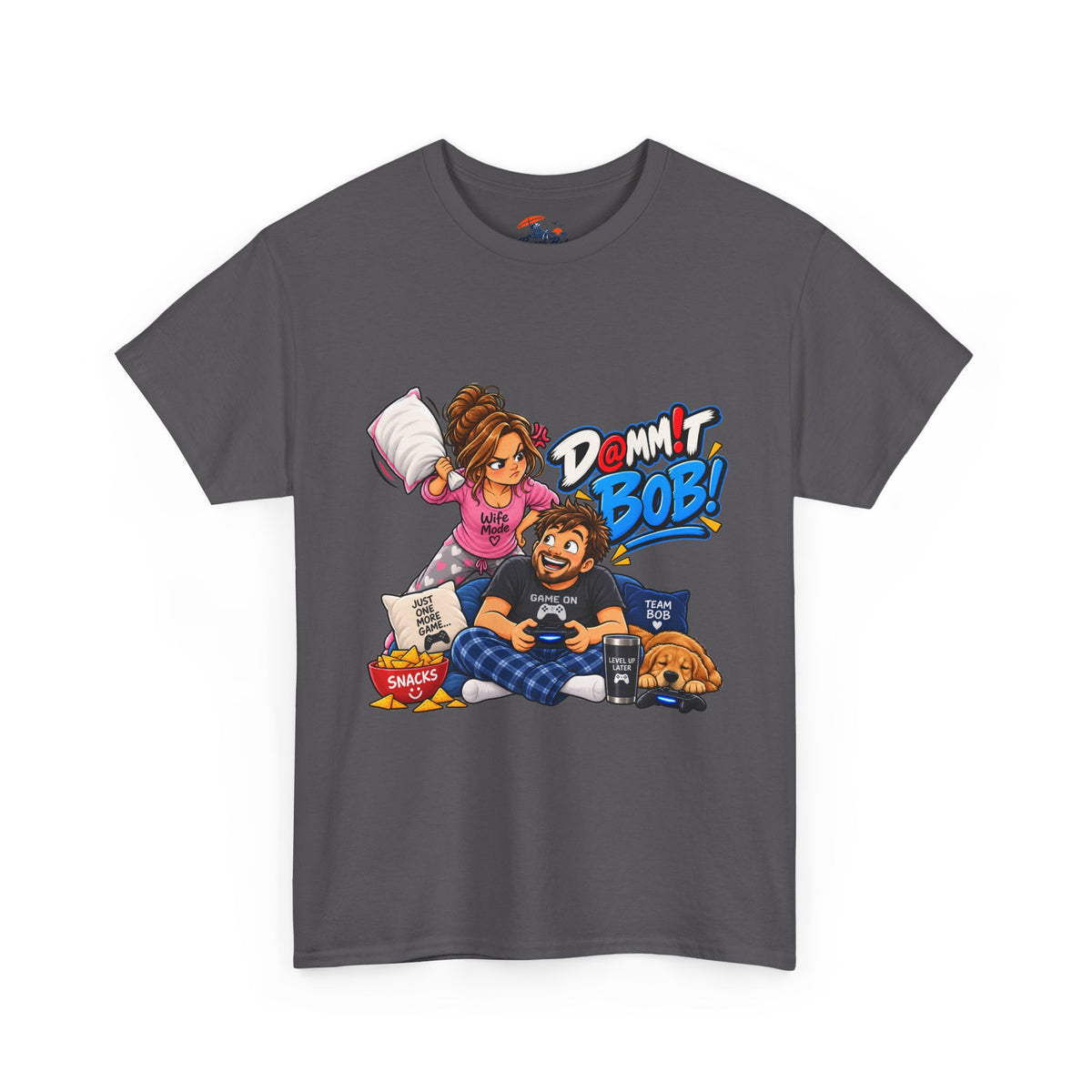 “Damn It Bob!” Couple Gaming Pillow Fight T-Shirt