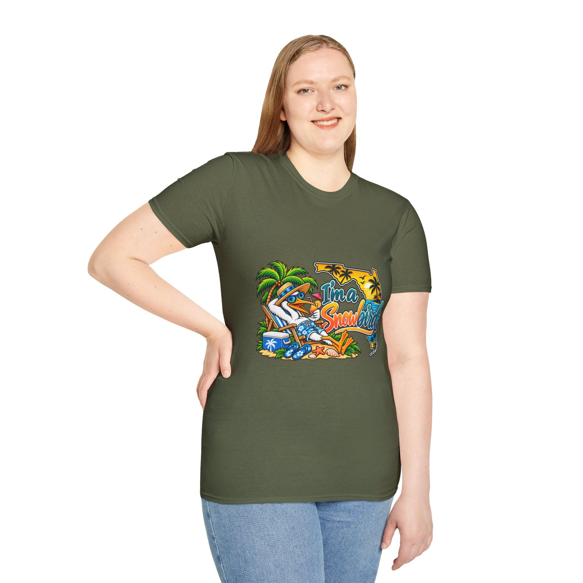 T-Shirt — 'I'm a Snowbird' Tropical Beach Graphic Tee